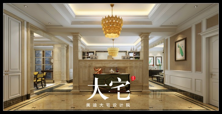 400平米簡(jiǎn)歐效果圖--玄關(guān)