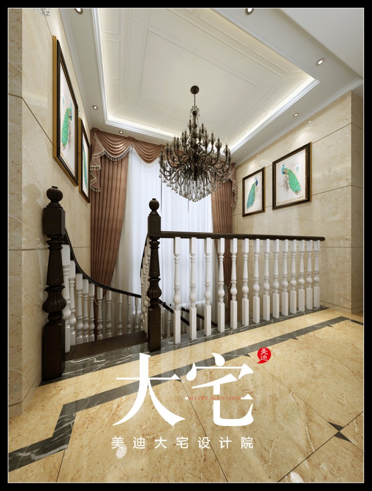 400平米簡(jiǎn)歐效果圖--樓道