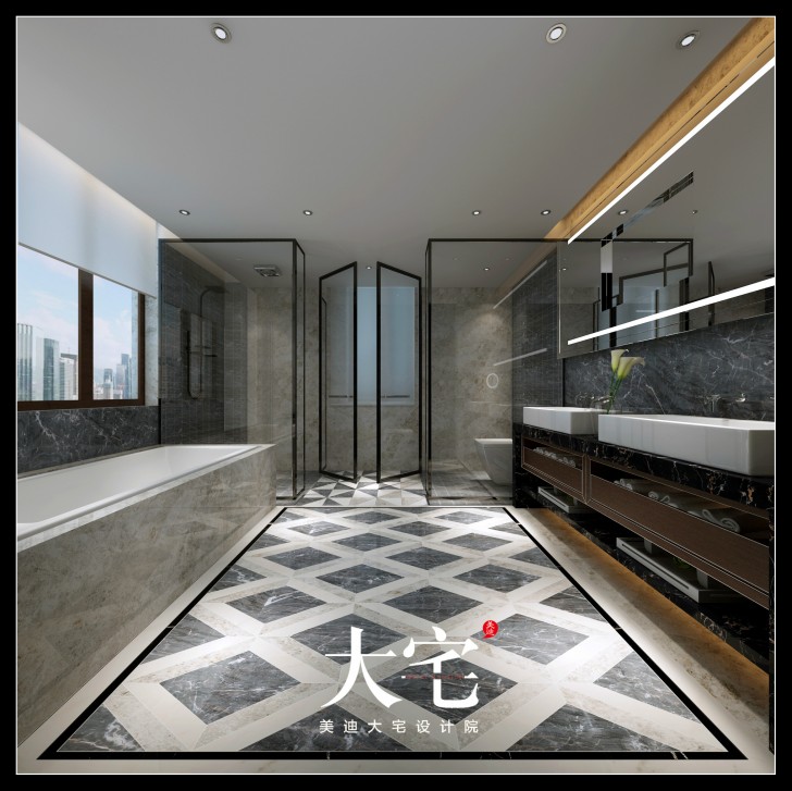 岳陽(yáng)棠溪人家400平米新中式風(fēng)格效果圖--衛(wèi)生間