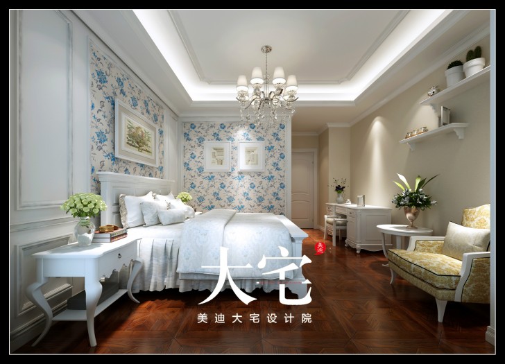岳陽(yáng)碧桂園300平米歐式風(fēng)格裝修效果圖--臥室