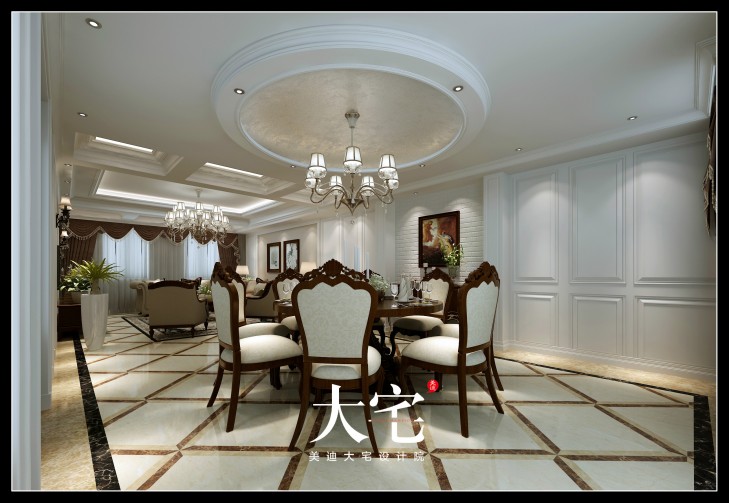 岳陽(yáng)棠溪人家400平米新中式風(fēng)格效果圖--餐廳