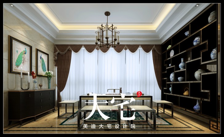 400平米簡(jiǎn)歐效果圖--茶室