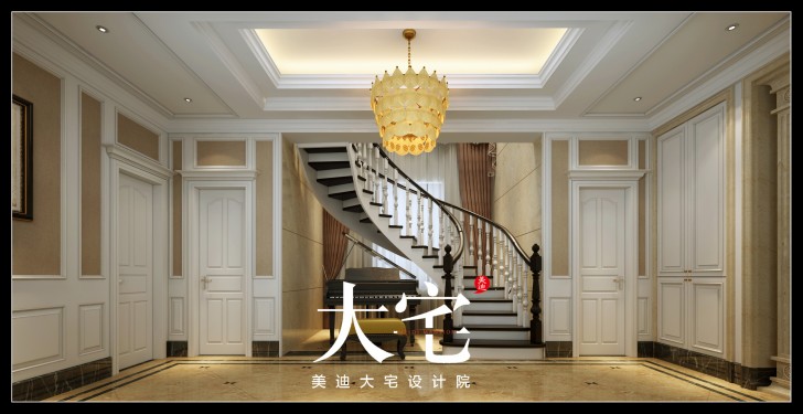 400平米簡(jiǎn)歐效果圖--樓道