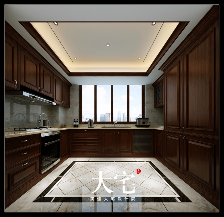 岳陽(yáng)棠溪人家400平米新中式風(fēng)格效果圖--廚房