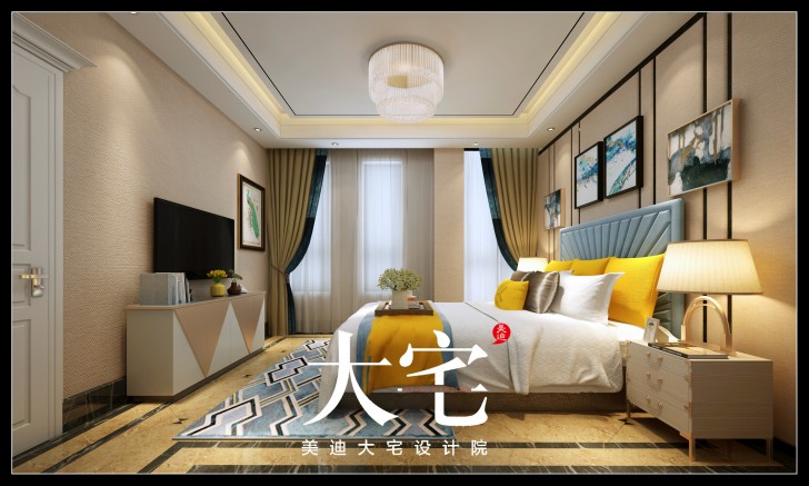 400平米簡(jiǎn)歐效果圖--次臥