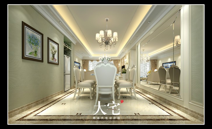 岳陽碧桂園180平米現(xiàn)代歐式風(fēng)格裝修效果圖--餐廳