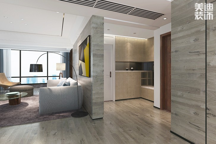 潤景園142㎡現(xiàn)代簡約裝修效果圖--客廳4