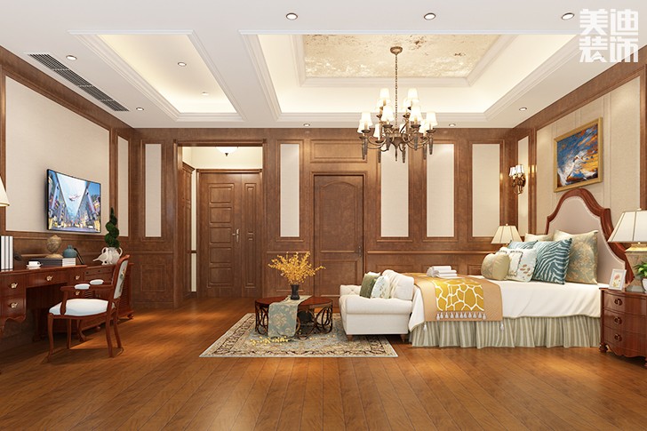 水映加州新中式裝修案例圖--臥室