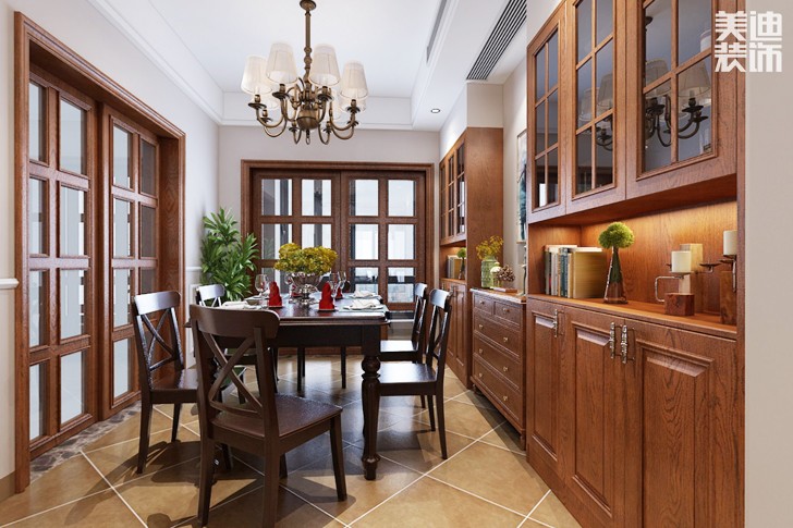 富基世紀(jì)公園香樟園135平米小美風(fēng)格--餐廳