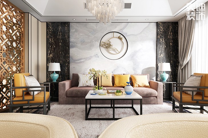 碧桂園新中式裝修案例圖--客廳