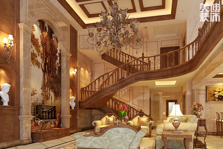 洞天一品美式風格裝修案例圖--客廳