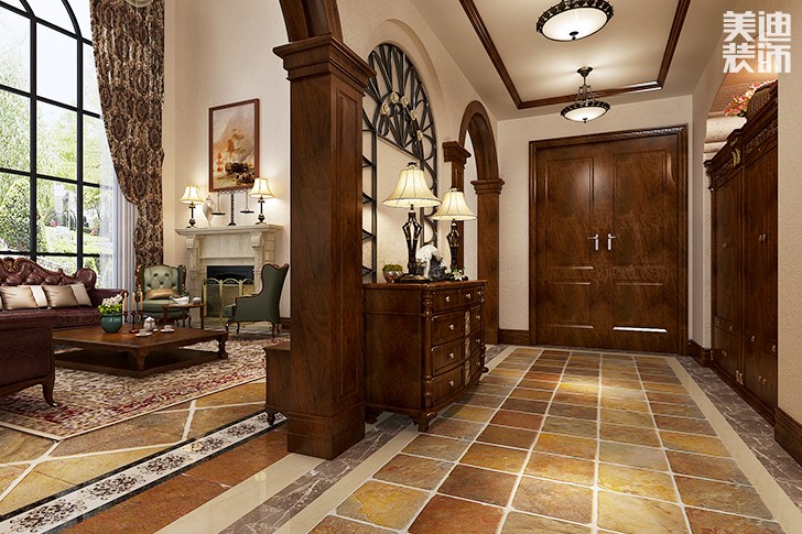 北歐小鎮(zhèn)150平米歐式風(fēng)格裝修效果圖--過(guò)廳