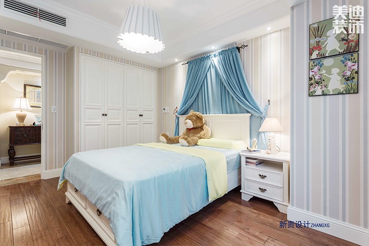 格林春天150平米輕奢法式風(fēng)格實(shí)景圖--臥室