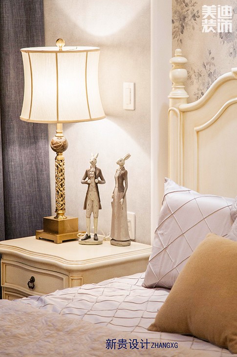 格林春天150平米輕奢法式風(fēng)格實(shí)景圖--臥室