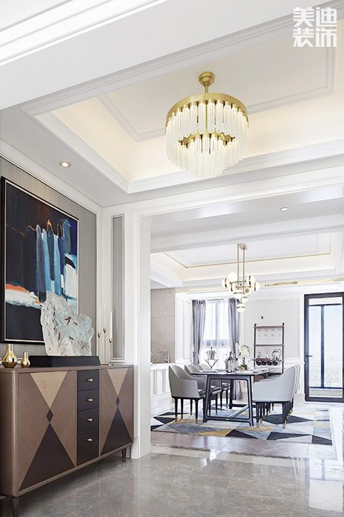 格林春天220平米輕奢風案例效果圖-餐廳