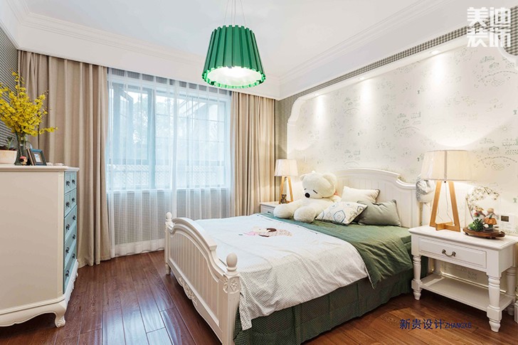 格林春天150平米輕奢法式風(fēng)格實(shí)景圖--臥室