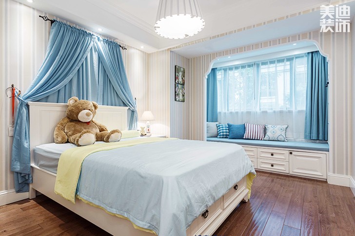 格林春天150平米輕奢法式風(fēng)格實(shí)景圖--臥室