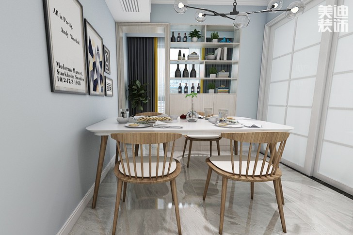 尚格名城110平方米現(xiàn)代風(fēng)格效果圖--餐廳