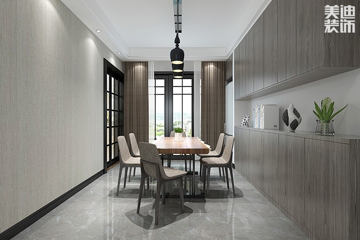 永州帝王廣場120平方米現代簡約風格效果圖--餐廳