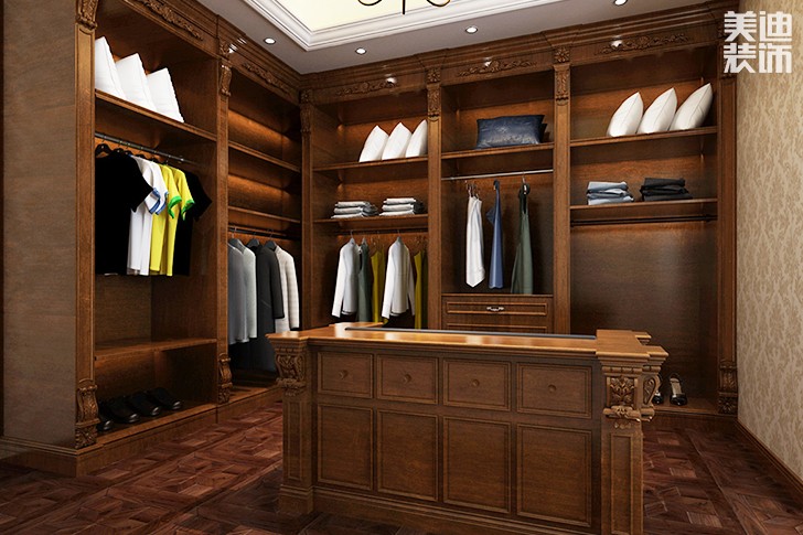 金城苑200平歐式裝修案例圖--衣帽間1