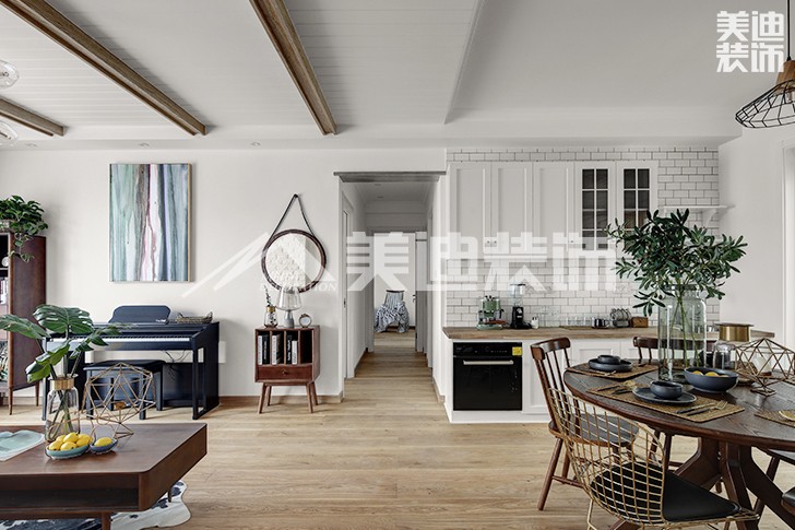 愛琴灣148平米北歐風(fēng)格實(shí)景圖--客廳