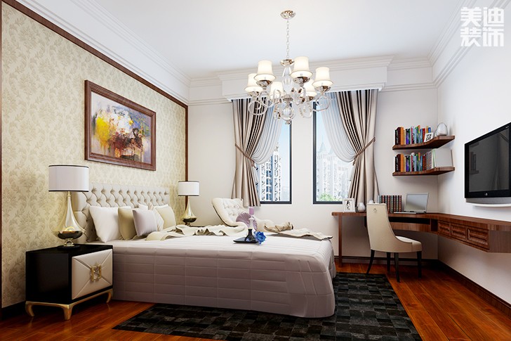 盛翠260平米歐式混搭風格案例圖--父母房