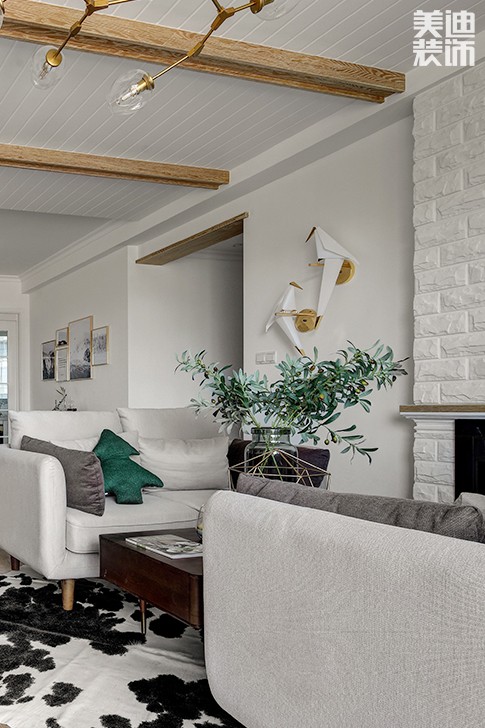 愛琴灣148平米北歐風(fēng)格實(shí)景圖--客廳