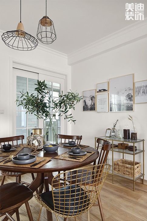 愛琴灣148平米北歐風(fēng)格實(shí)景圖--餐廳