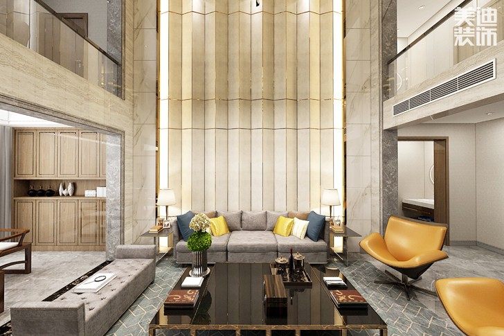 康城上品260平米后現(xiàn)代風(fēng)格裝修效果圖--客廳