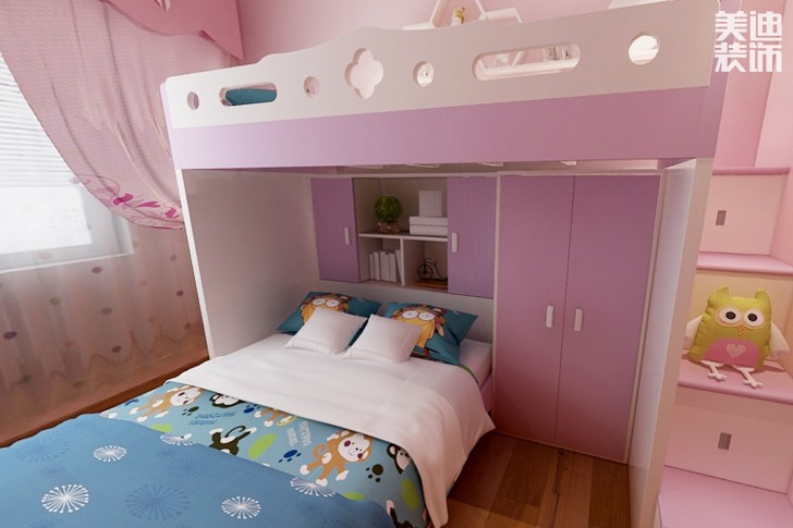 金裕莊園120平米新中式風(fēng)格裝修效果圖--兒童房