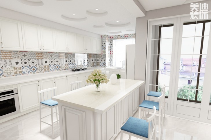 旺佳華府133平米現(xiàn)代簡(jiǎn)約裝修效果圖--餐廳