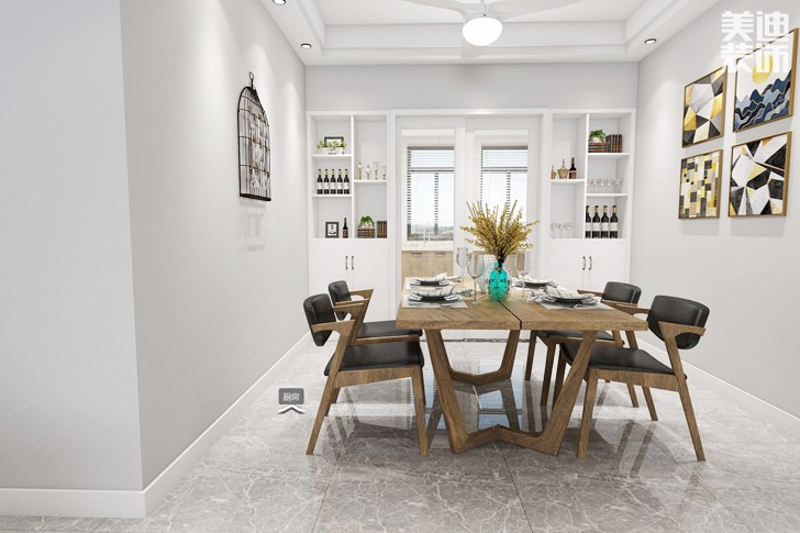 東方城市廣場(chǎng)140平米現(xiàn)代風(fēng)格案例圖--餐廳