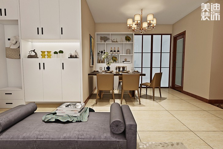 東方城市廣場(chǎng)160平米現(xiàn)代風(fēng)格案例圖--餐廳