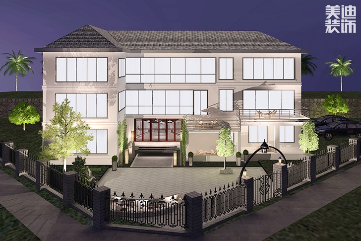 紫云山莊1102平方新中式裝修案例圖