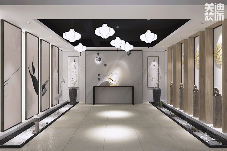 紫云山莊1102平方新中式裝修案例圖