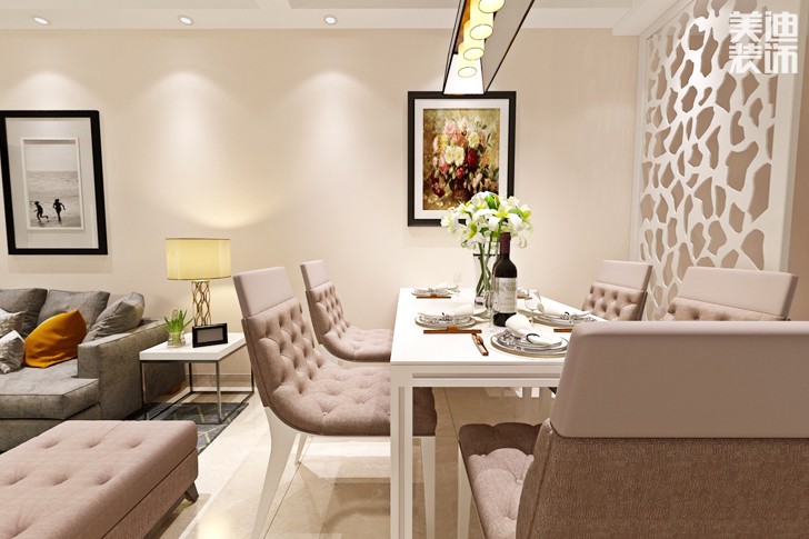 大漢龍城120平米現(xiàn)代風(fēng)格案例圖--餐廳