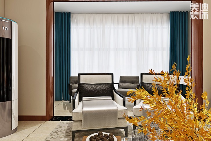 東方城市廣場(chǎng)160平米現(xiàn)代風(fēng)格案例圖--客廳