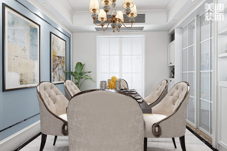 和 緣121平米歐式風格裝修效果圖--餐廳