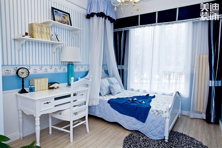 連家居民點130平米地中海裝修風格效果圖--臥室