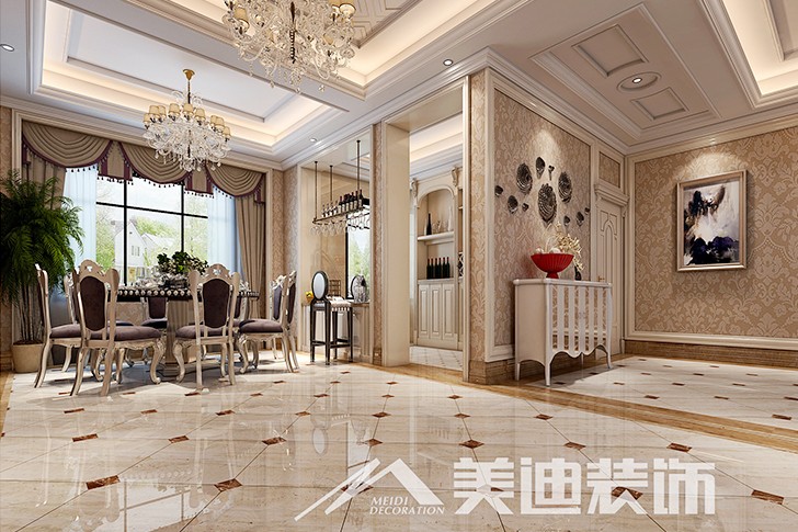 	岳陽縣私人別墅400平歐式裝修風(fēng)格--一樓餐廳