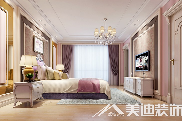 	岳陽縣私人別墅400平歐式裝修風(fēng)格--二樓女孩房