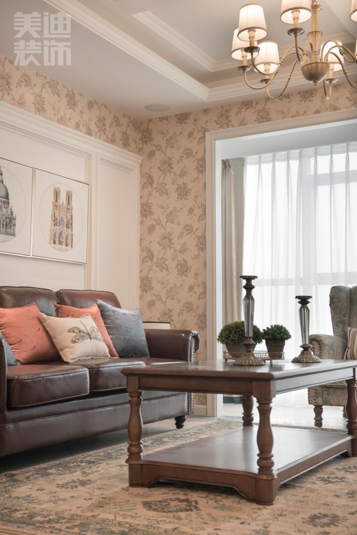 經(jīng)典小美風(fēng)格樣板房案例實景圖--客廳