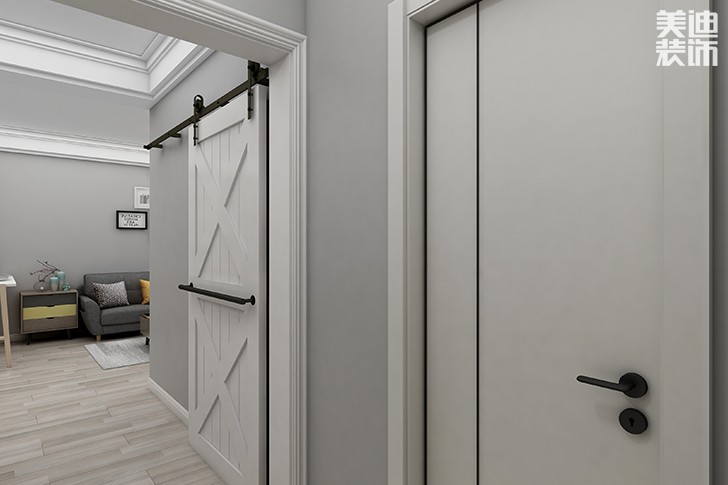 銀園公寓89平米現(xiàn)代簡約風(fēng)格裝修效果圖--過道2