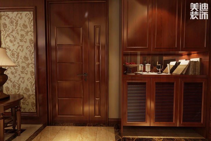 萬鏡水岸230平米傳統(tǒng)美式風(fēng)格裝修效果圖--玄關(guān)