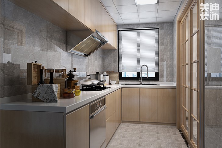 長(zhǎng)房云時(shí)代120平歐式輕奢風(fēng)裝修案例效果圖--廚房