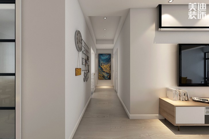 萬象府臺140北歐風格裝修效果圖--過道
