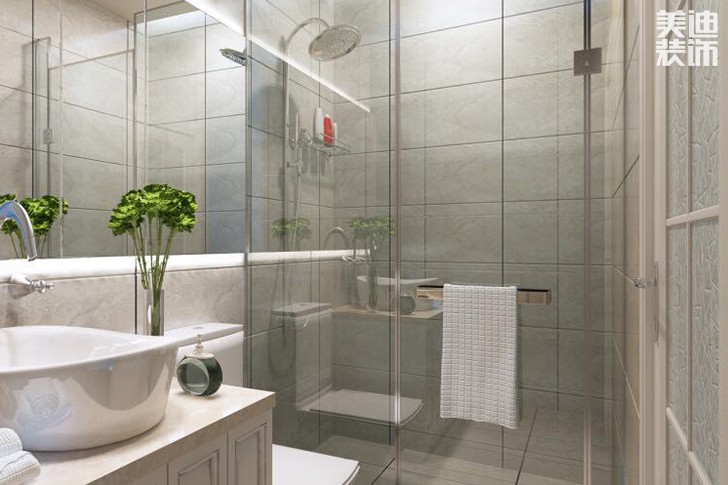 文苑大廈138平現(xiàn)代裝修案例效果圖--衛(wèi)生間