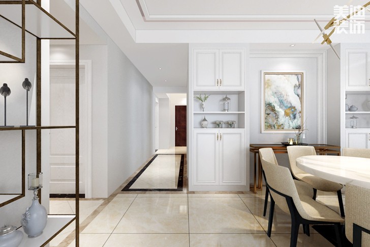 曙光泊岸138簡歐風(fēng)格裝修效果圖--過道