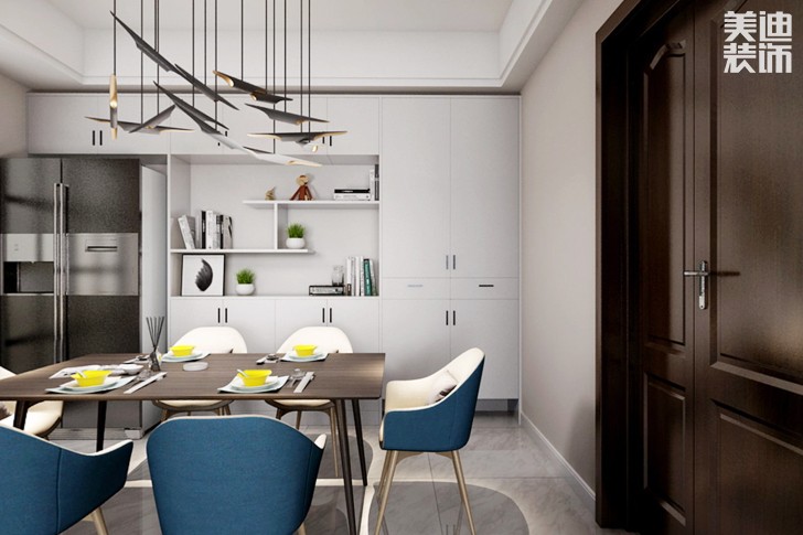 財(cái)富港灣125平米北歐風(fēng)格裝修效果圖--餐廳
