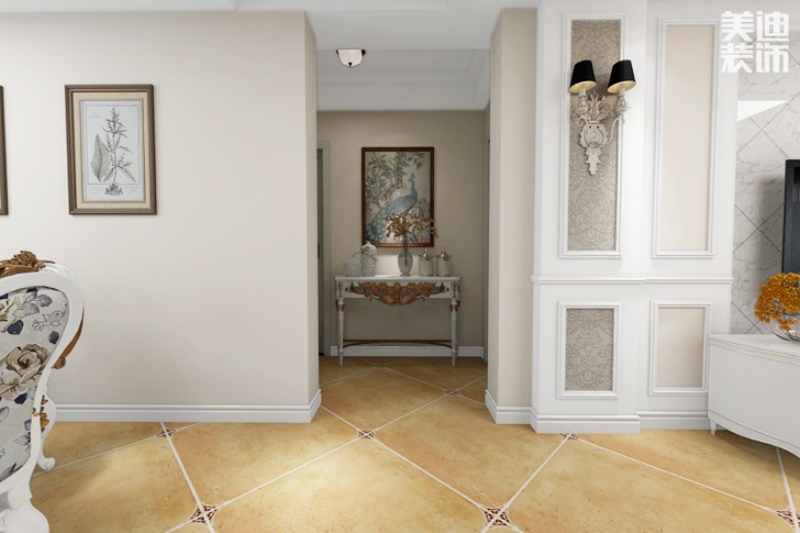 北辰三角州簡歐風(fēng)格裝修效果圖--過道